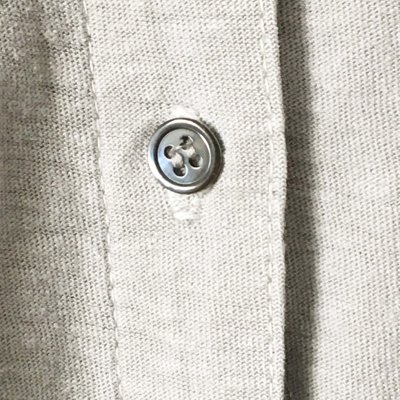 JAMES PERSE Gray 3/4 Sleeve Contrast Panel Shirt - Picture 7 of 12